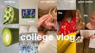 college vlog  studying food grwm & girls nights