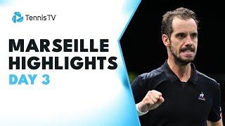 Gasquet Plays Wawrinka Bublik Cressy & More In Action  Marseille 2023 Highlights Day 3