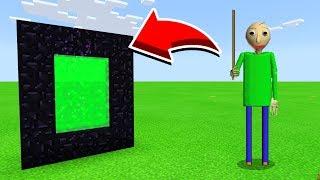 How To Make A Portal To BALDI in Minecaft Pocket EditionMCPE