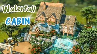 WATERFALL CABIN  NO CC  The Sims 4 Stop Motion Speed Build
