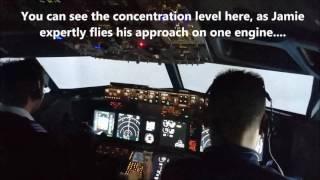 Gatwick to Leeds in a Boeing 737-800 Simulator with ENGINE FIRE