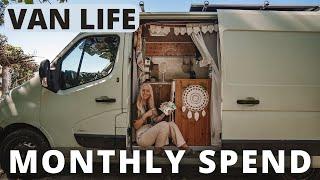 How much MONEY I SPEND Living in a Van? FULL TIME Van Life Monthly Cost