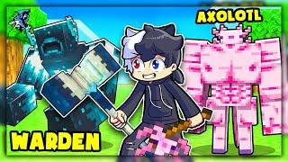 Minecraft nhưng Bạn Biến Quái Vật Thành Vũ Khí? Siro Cứu Rồng Con Bằng Búa Warden Và Rìu Axolotl