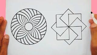 10 hermosos dibujos creación de impresionantes patrones geométricos - Tutorial de dibujo