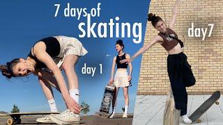 Learning to Skateboard in 7 days  Ollie Progression + Beginner Skateboard Tricks