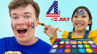 Maddies 4th of July Face Paint Fun Art Lesson