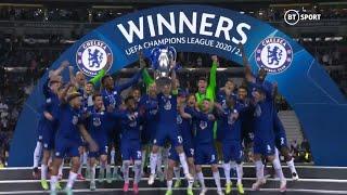 Chelsea lift the 202021 Champions League trophy Winners for a second time