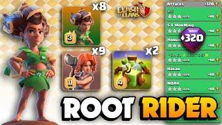 +320 EASIEST Spam AttackROOT RIDER Spam With Overgrowth SpellsTH16 Attack StrategyClash Of Clans