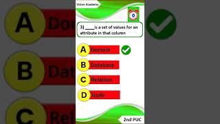 2nd puc computer science mcq questions part 21 #shorts