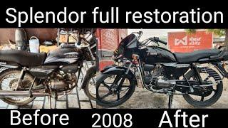 2008मॉडल को2022बना दियास्पलेंडर फुल रीपैंटHero Splendor full restoration and modify#splendor