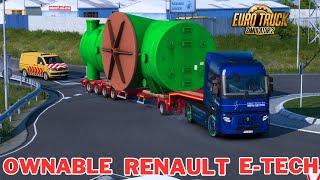 Heavy Cargo Drivery with Ownable Renault E-Tech T  Euro Truck Simulator 2_1.50 in West BALKANS