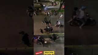 Balap liar di bubarin polisi  jalan baru kemayoran #shorts