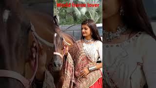 Indian Rajasthan girl Photoshoot with horse in ghagra choli#horsegirl #ghoda #horse #ghodi #horses
