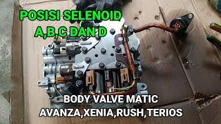 Letak Selenoid ABCdan D pada body valve Matic AvanzaXeniaRushTerios