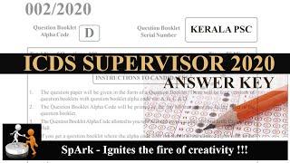 ICDS SUPERVISOR - Answer Key