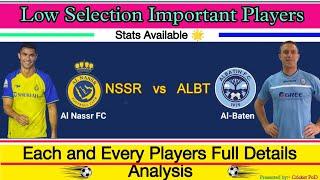 NSSR vs ALBT Dream11 Team  Nssr vs Albt Dream11 Prediction  Al Nassr vs Al-Batin Dream 11 Team