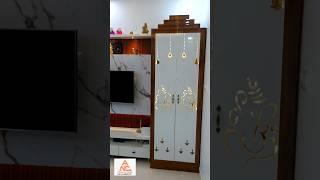 latest tv unit with Puja mandir design ideas by ANC Interior and design banglore #shortvideo