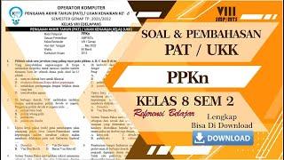 Soal dan Jawaban PATUKK Pelajaran PPKn Kelas 8 SMPMTs Semester 2 Lengkap