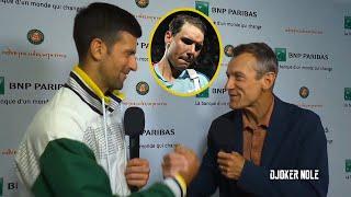 Novak Djokovic talks about Nadal with Wilander - RG 2023