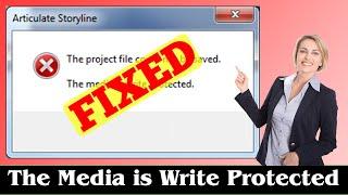 SOLVED Error The Media is Write Protected Problem Issue