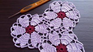 Простой МОТИВ вязание крючком для новичков мастер-класс How to Crochet for Beginners