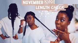 HIP LENGTH NATURAL HAIR  NOVEMBER 2020 LENGTH CHECK  Obaa Yaa Jones