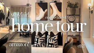 COZY NEUTRAL HOME TOUR Entryway Dining Living Room and Bedroom  Affordable Items Linked