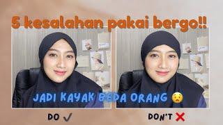 5 kesalahan pakai bergo-Tips pakai bergo untuk wajah bulat jangan kayak gini