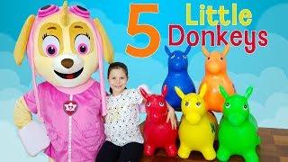 Ceylin & Skye - Learn Colors with Donkeys - Five Little Monkeys - Are You Sleeping - Johhny Yes Papa