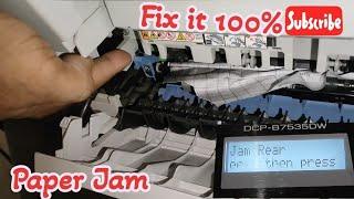 DCP brother B7535WD stuck paper  Paper jam how to fix it  Fix paper jam in brother printer