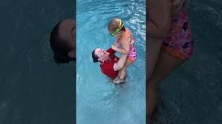 Stimulation In The Swimming Lesson #toddler #toddleractivities #toddlerlearning #swim #swimming #fun