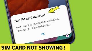 How to Fix No SIM Card Inserted  Invalid SIM Or SIM Card Failure Error on Samsung Galaxy A & M