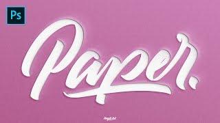 Photoshop Tutorial  Paper Cutout Text Effect