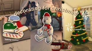 ️ decorating for christmas   wrapping presents baking cookies  roblox bloxburg roleplay
