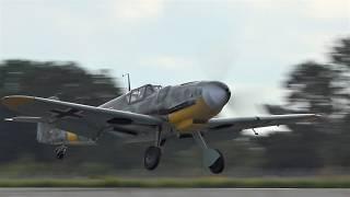 Bf-109 G6 Full Landing Approach windy conditions