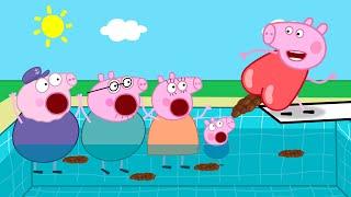 Peppa Pig Swims at The Swimming Pool Part 2  Cartoon Parody  Peppa Pig Funny Animation