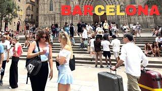 4K HDR BARCELONA 2023 Lost in the Streets of Barcelona on Foot Spain Walking Tour rambla gothic