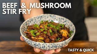 Budget Friendly Beef and Mushroom Stir Fry  On The Table In 25 Minutes
