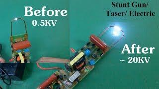 How To Make A 20000 Volt Taser From A Bug Zapper High power - KIM DIY