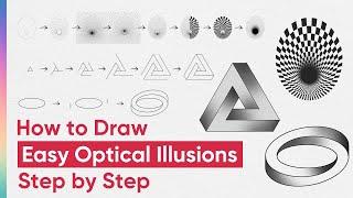 How to Draw Optical Illusions step by step