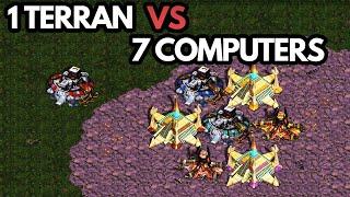 1 Terran vs 7 Computers Starcraft Remastered