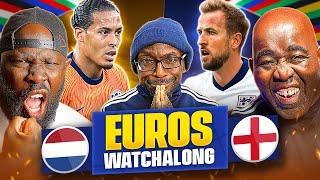 NETHERLANDS 1-2 ENGLAND  SEMI FINALS  EUROS 24 WATCHALONG LIVE