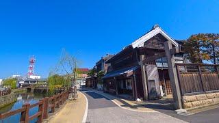 Japan Sawara scenic canals drive 4k