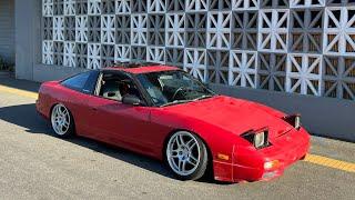 SLAMMED 240SX GET’S R33 GTR WHEEL’S 