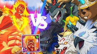 STRONG ANNIVERSARY ESCANOR VS *ALL* DEMONIC BEAST BATTLES  Seven Deadly Sins Grand Cross