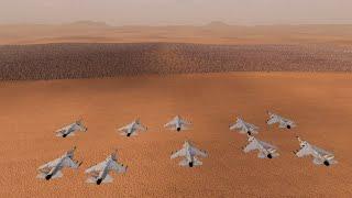 10 Fighter Jets VS 100000 Archers  UEBS 2