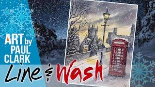 How to Paint a Winter Scene in Line and Wash