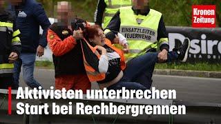 Aktivisten unterbrechen Start bei Rechbergrennen  krone.tv NEWS