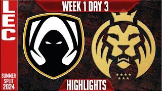 TH vs MDK Highlights  LEC W1D3 Summer 2024  Team Heretics vs Mad Lions KOI Week 1 Day 3