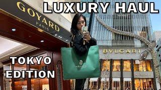 TOKYO LUXURY SHOPPING HAUL LV BULGARI HOTEL UNBOXING MY FIRST GOYARD BAGS JAPAN VAT REFUND